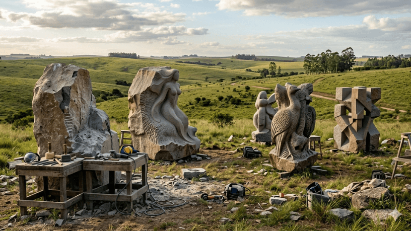 Simpósio Internacional de Escultura movimenta economia e cultura em Bagé