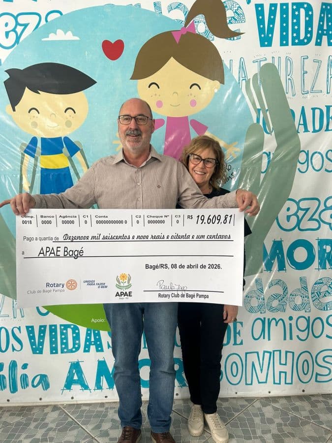 Rotary Club Bagé Pampa destina quase R$ 20 mil para melhorias na APAE